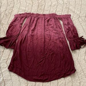 Strapless mid- sleeve shirt